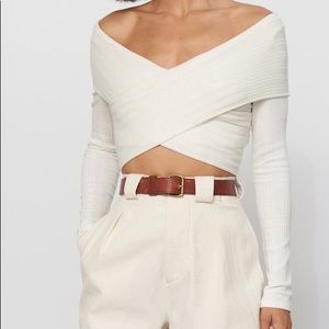 Mara Hoffman Noemi wrap crop top